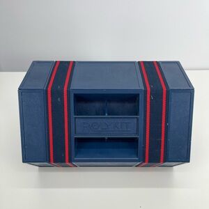 Blue Rolykit Organizer with Red Stripes
